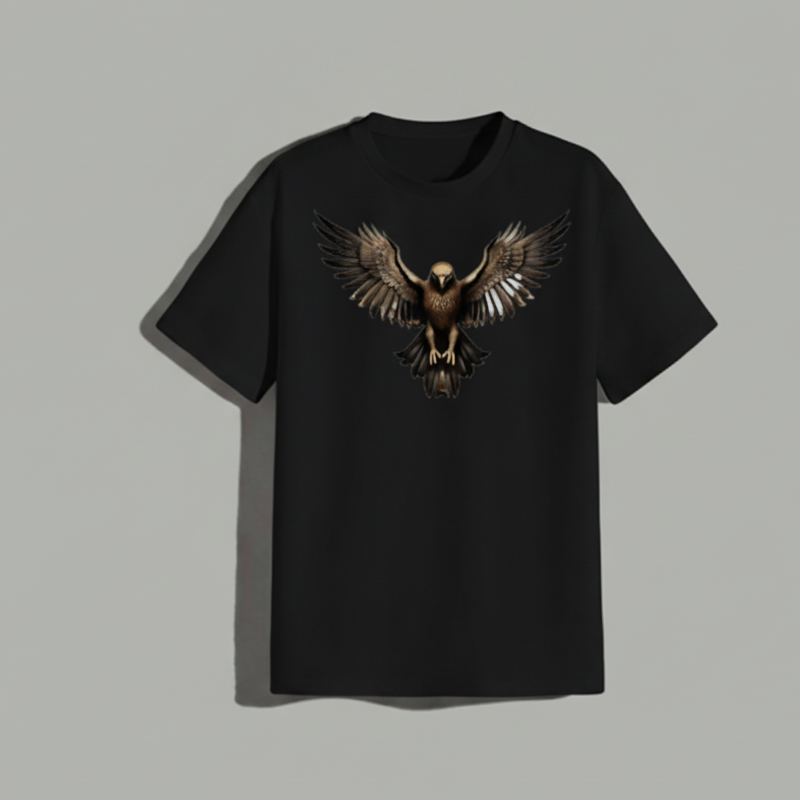 Unisex Graphic T-Shirt Bold Eagle Print Casual Tee