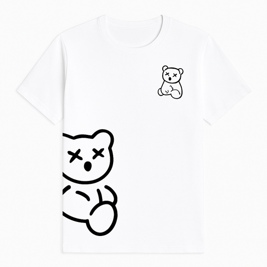 Unisex Graphic T-Shirt Casual Teddy Bear Print Tee