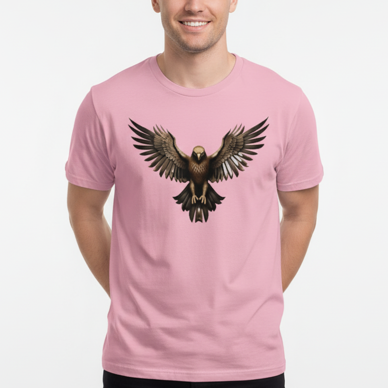 Unisex Graphic T-Shirt Bold Eagle Print Casual Tee