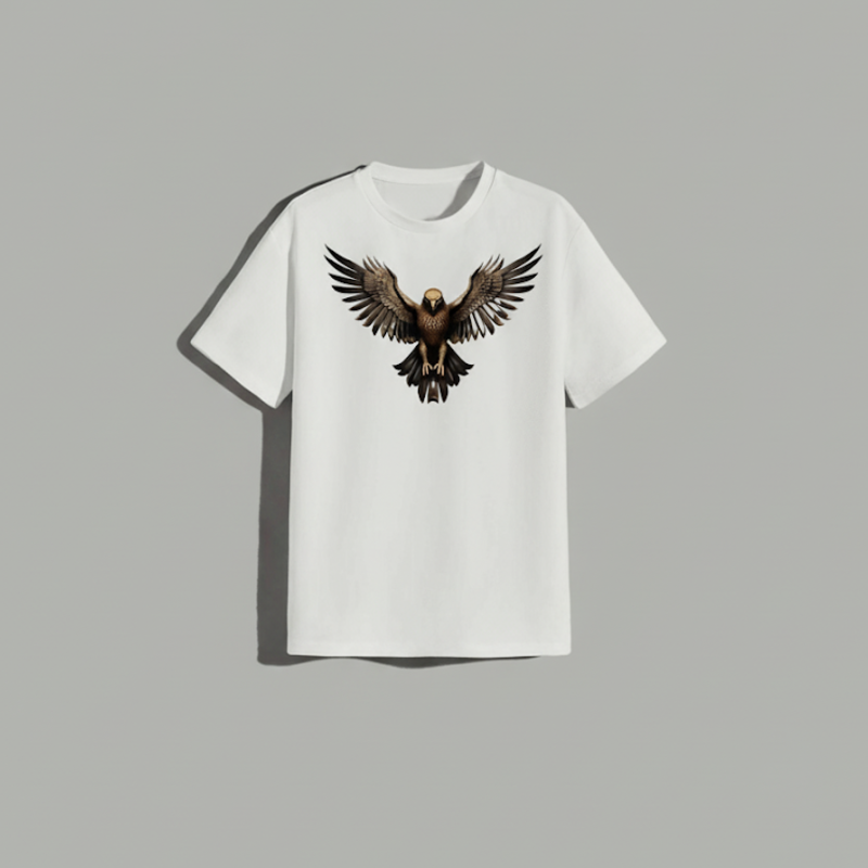 Unisex Graphic T-Shirt Bold Eagle Print Casual Tee