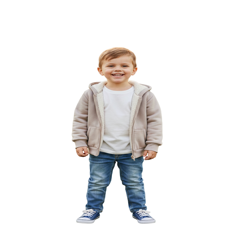 Baby & Toddler Cozy Vintage Soft Fleece Zip Hoodie