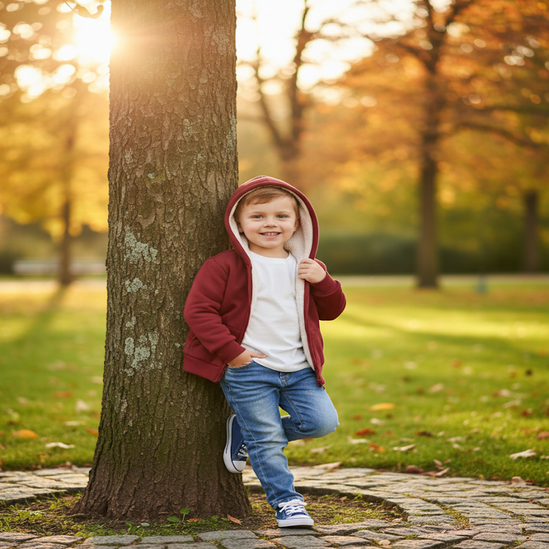 Baby & Toddler Cozy Vintage Soft Fleece Zip Hoodie