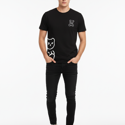 Unisex Graphic T-Shirt Casual Teddy Bear Print Tee