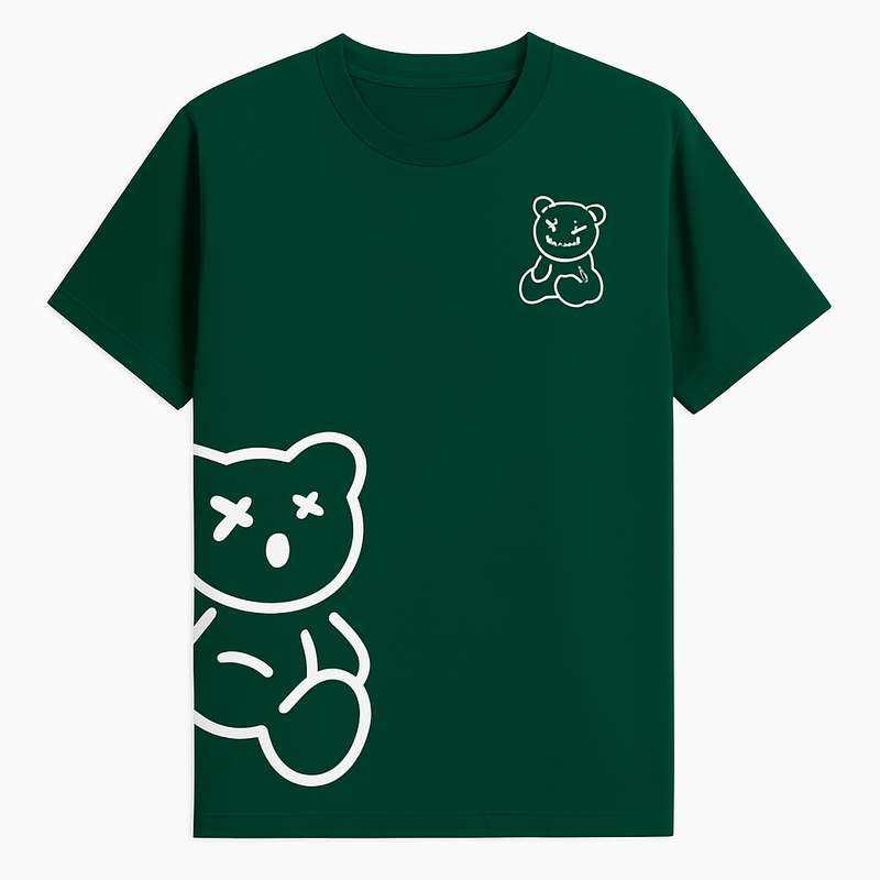 Unisex Graphic T-Shirt Casual Teddy Bear Print Tee