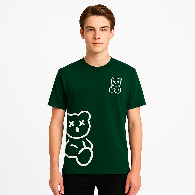 Unisex Graphic T-Shirt Casual Teddy Bear Print Tee